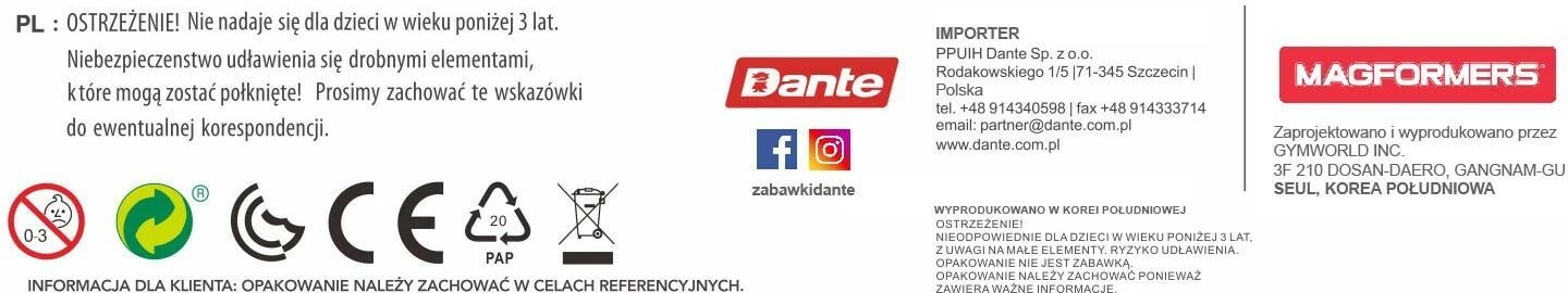 Set blloqe magnetike, Magformers Tileblox Rainbow, 60 elemente, plastikë, shumëngjyrëshe set