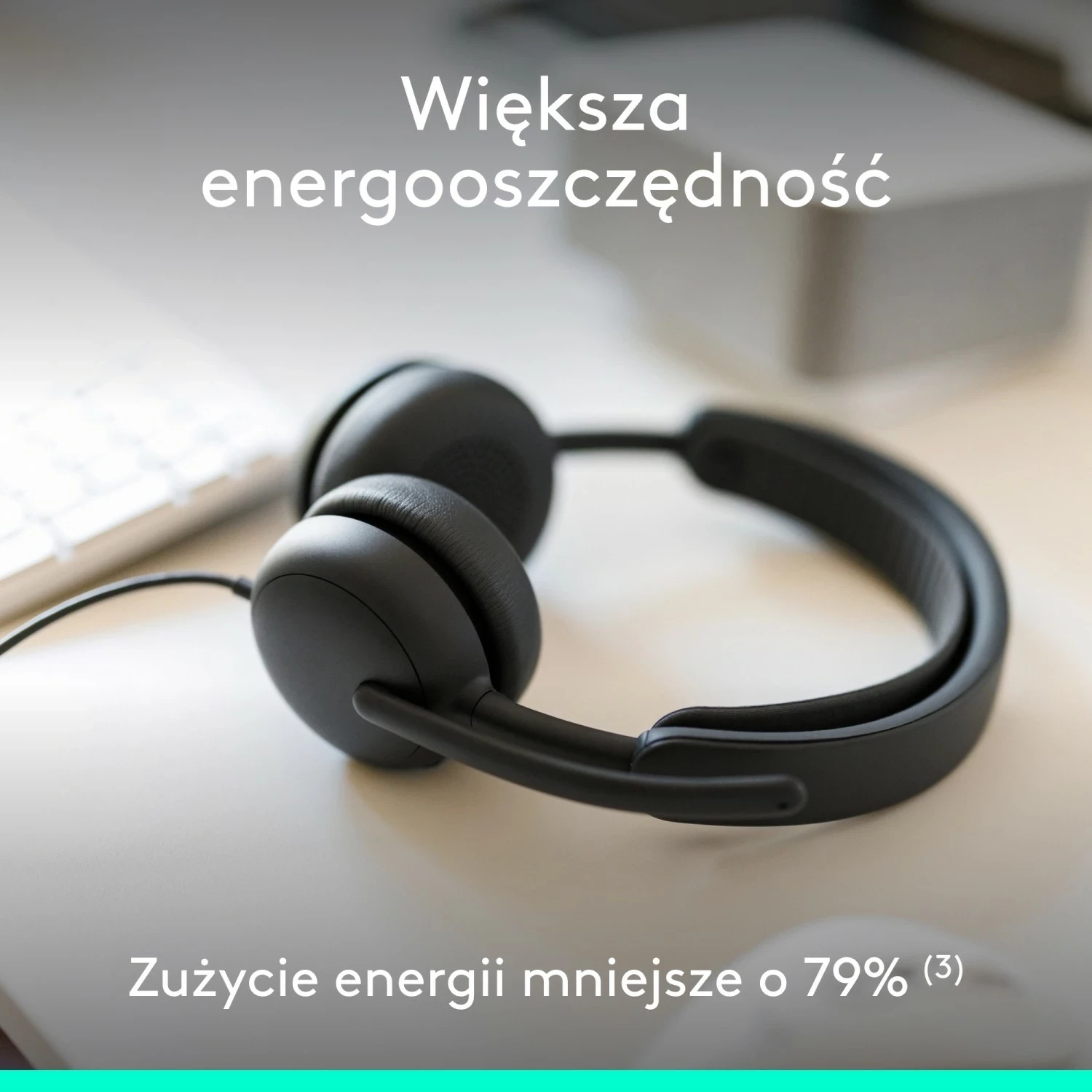 Kufje Logitech Zone Wired 2, me ANC, me kabllo, për Mac/PC, e zezë