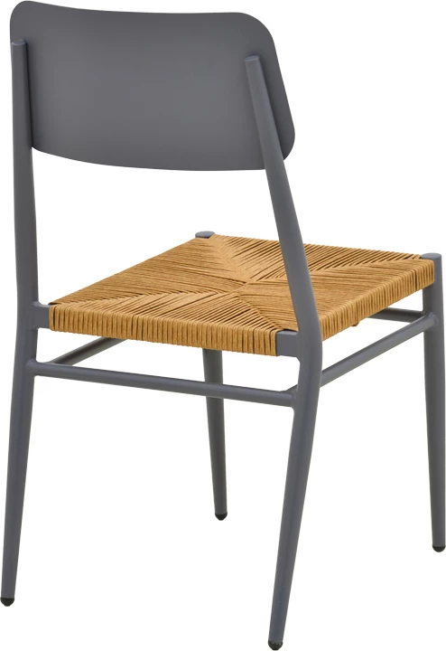 Karrige Giardino e grumbullueshme, alumin anthracite, ratan natyral, 45x56x82cm