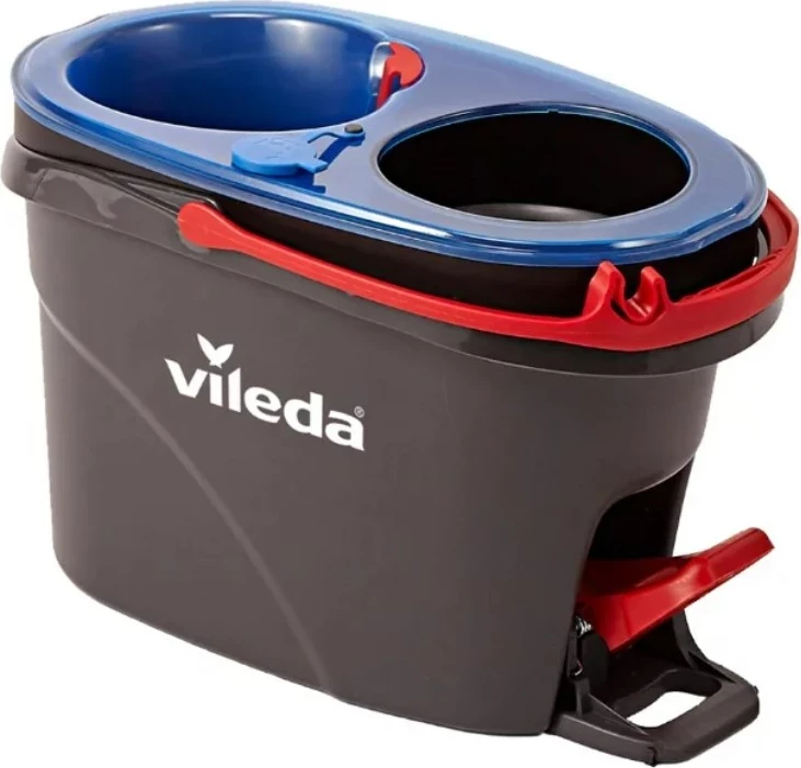 Mop rrotullues Vileda H2prO me kovë, mikrofibër, i zi