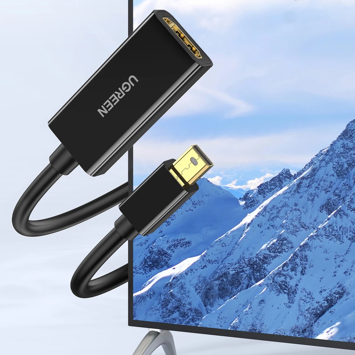 Adapter Ugreen MD112 mini DisplayPort në HDMI 4K, i zi