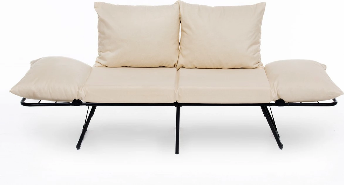Divan-krevat dy ulëshe, Atelier del Sofa, Viper, ngjyrë krem e çelët