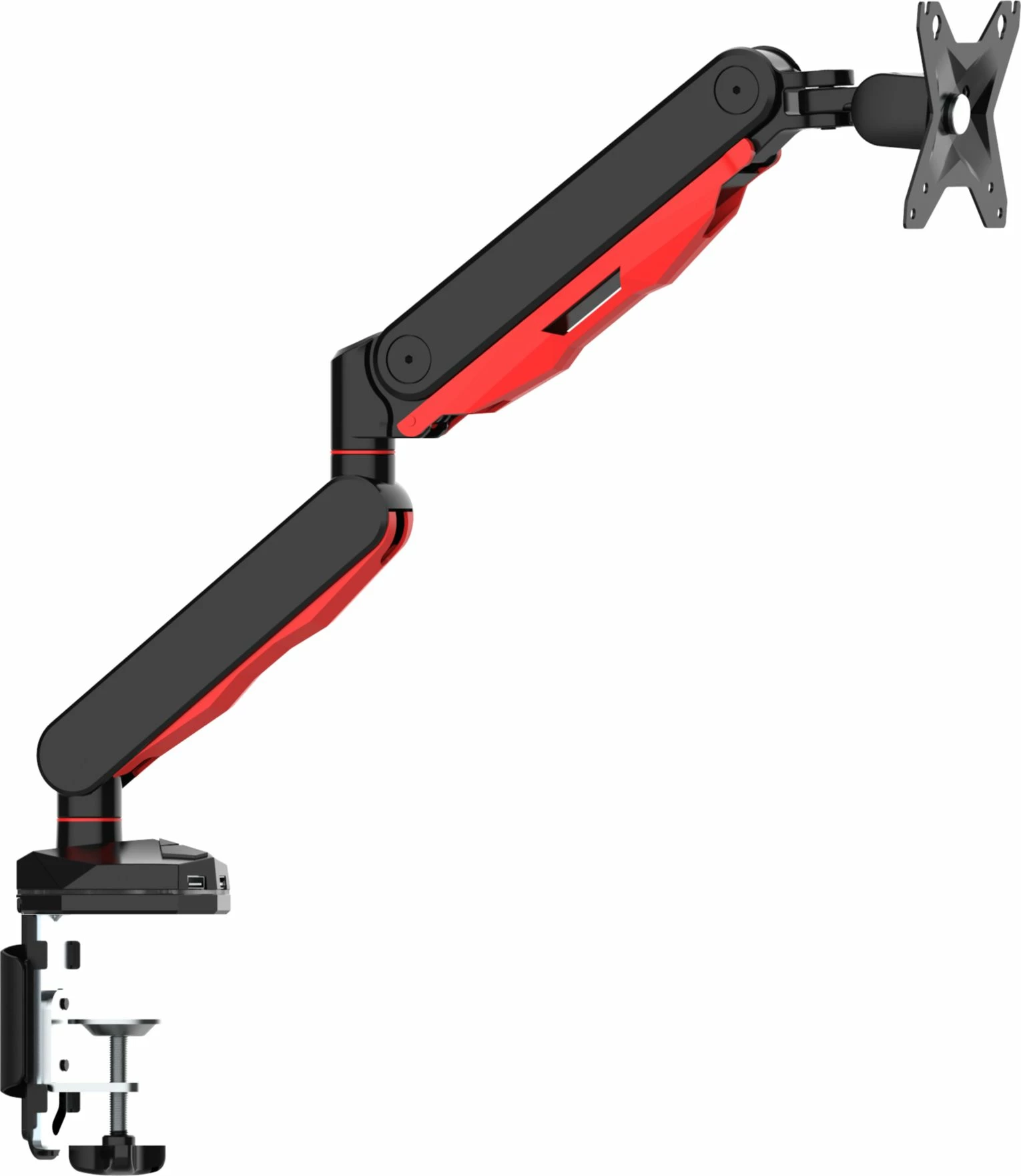 Mbajtëse tavoline për monitor iiyama DSG3001C-R1 17-32", VESA 75x75/100x100, sustë gazi, 2x USB, LED, e zezë/kuqe