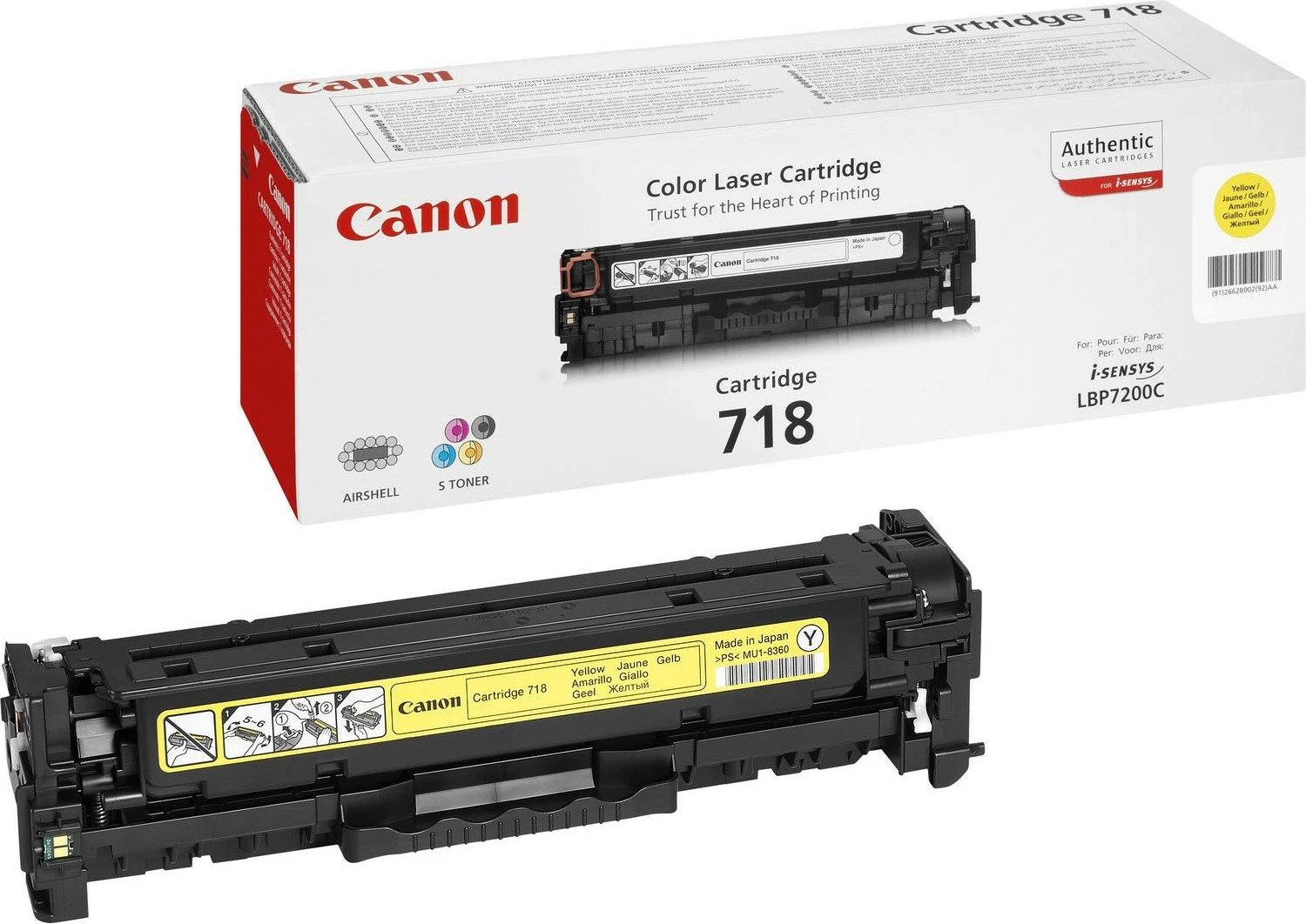 Toner Canon 718Y, i verdhë, deri 2900 faqe