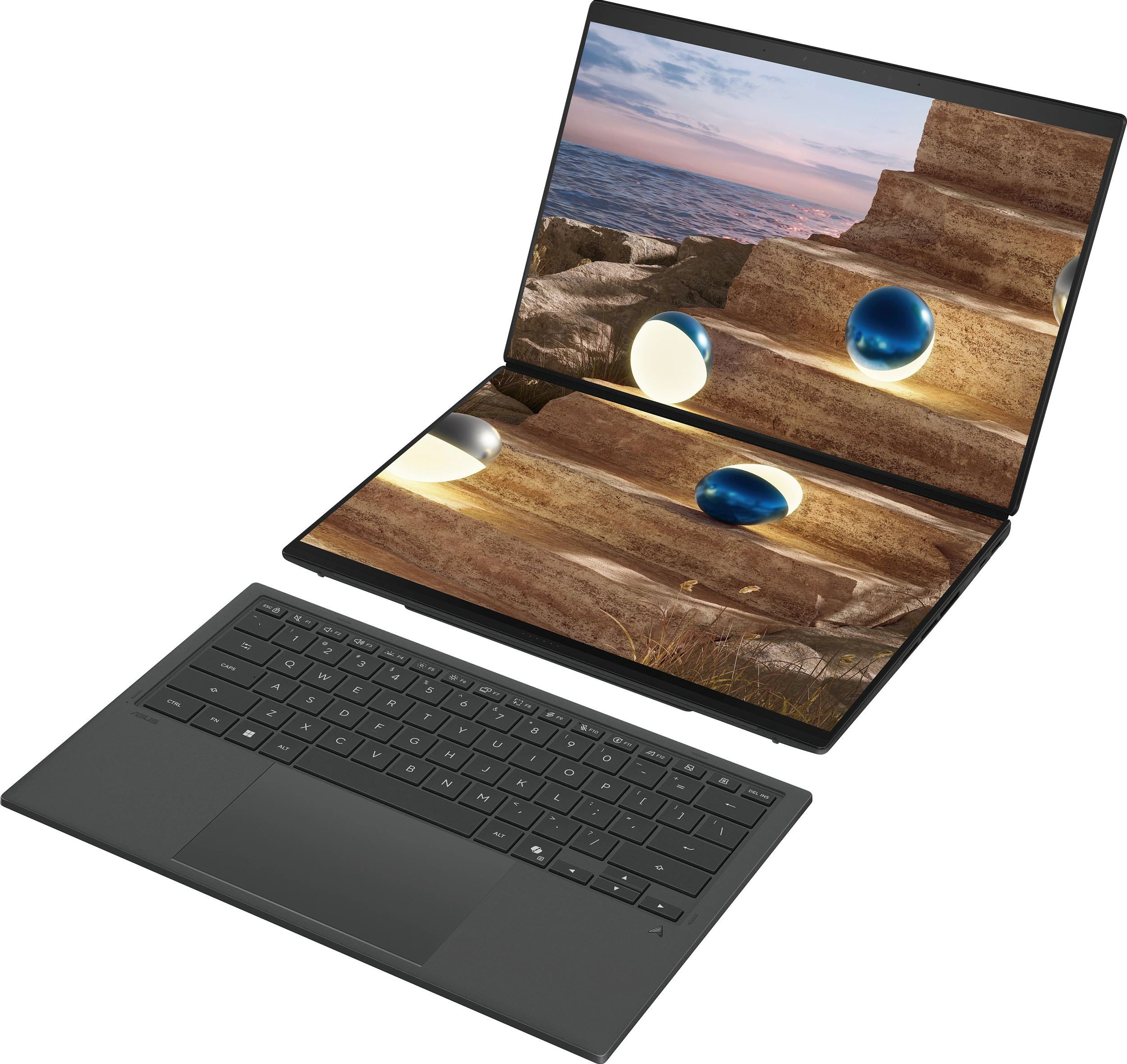 Laptop ASUS Zenbook Duo 14 UX8407AA-SN469X, CU9 386H, 32GB RAM, 1TB SSD, Windows 11 Pro, Touch