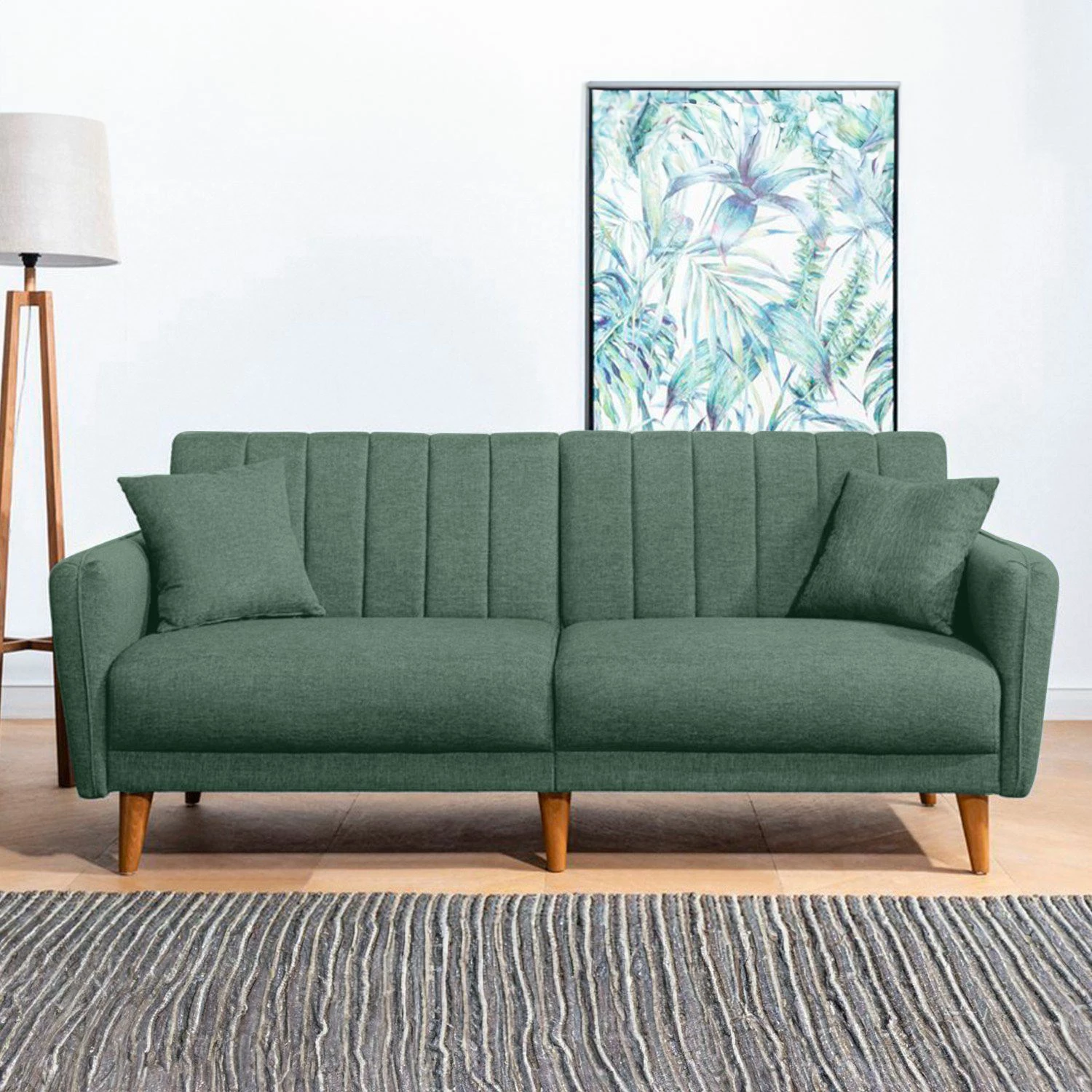 Divan-krevat treshe, Atelier del Sofa, ngjyrë e gjelbër