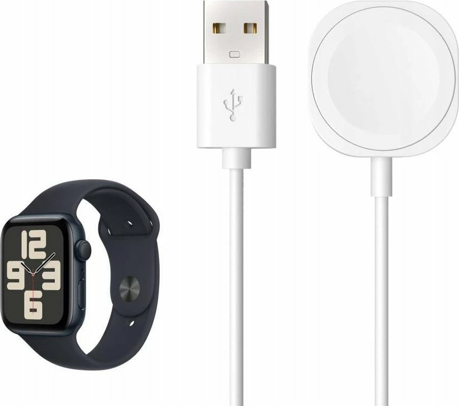 Kablë karikimi Fixed FIXDW-AW për Apple Watch, USB-A, Qi induksion, 1 m, 2.5 W, e bardhë