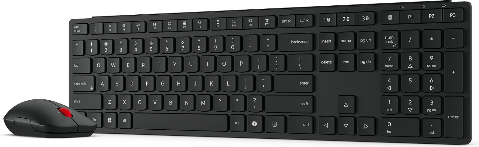 Set tastierë + maus Lenovo 4X31S04814, Wireless RF + Bluetooth, full-size, i zi