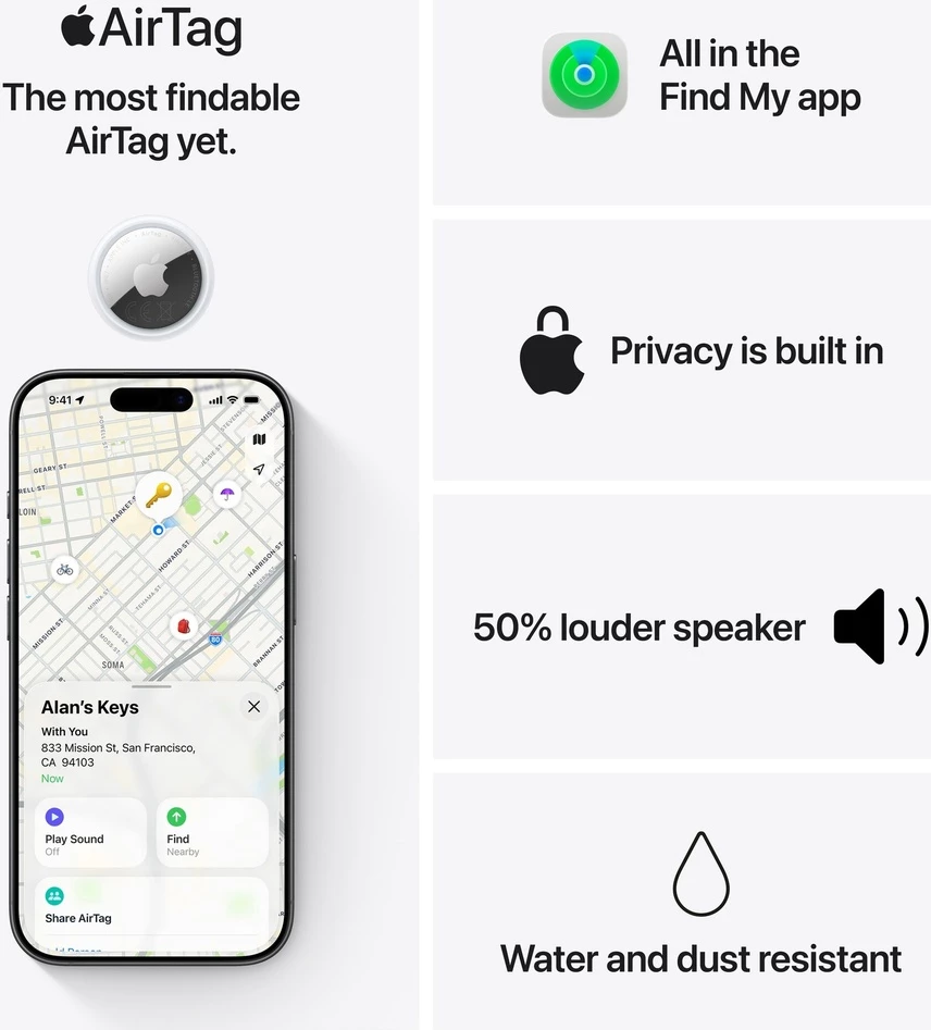 Apple AirTag (2nd gen) 1 copë