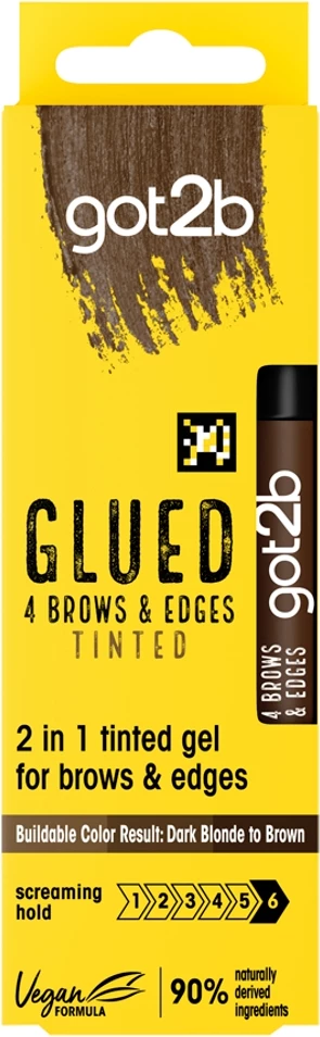 Xhel për vetulla Got2B Glued 4 Brows & Edges për femra kafe 16ml