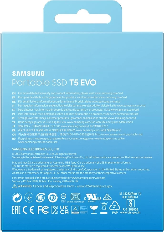 SSD portabël Samsung MU-PH2T0S, 2 TB, USB 3.2 Gen 1, Zi