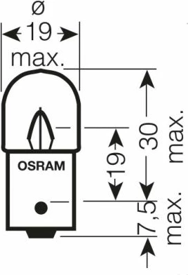 Llambë veture Osram R5W 5627 24V 5W BA15s