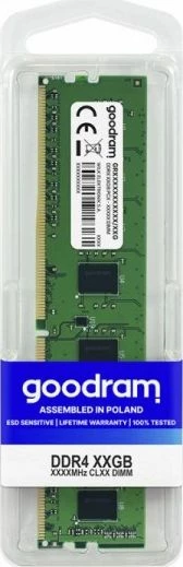 RAM Memorje DDR4 GoodRam GR3200D464L22S/16G 16GB 3200MHz CL22 DIMM, e gjelbër, 1 modul