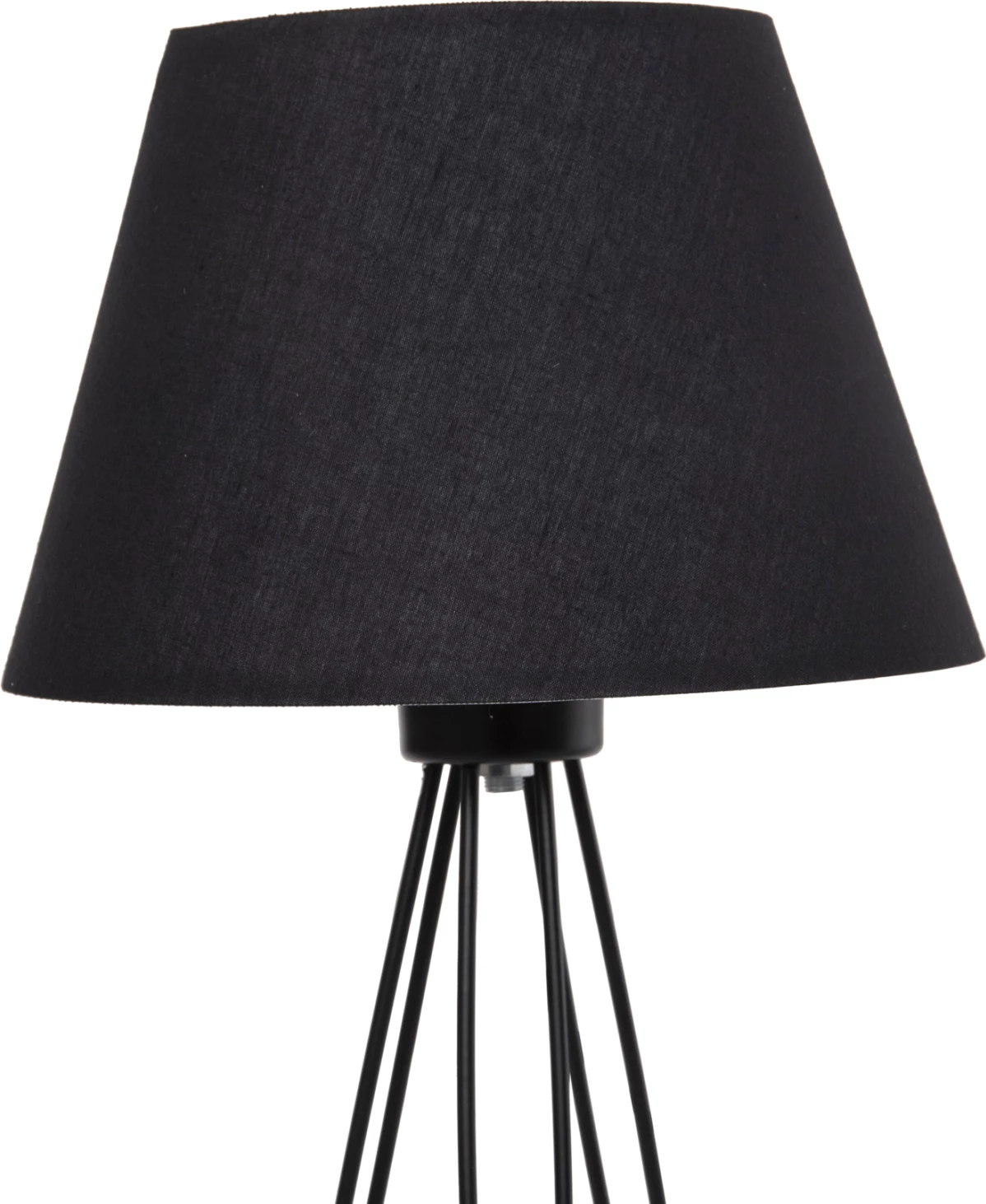 Llambë tavoline LIVO FH4708.01 e zezë me bazë trekëmbëshe metalike Φ22x36Hcm