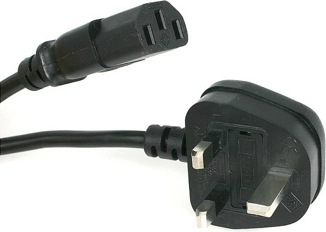 Kabllo rryme StarTech BS1363 në C13, 1m, 18AWG, 10A, e zezë