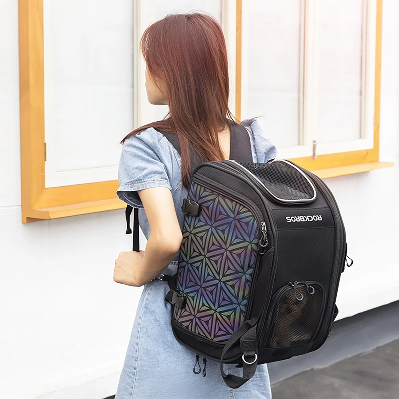 Çantë transporti për kafshë Rockbros 30140028001, 25L, e zezë