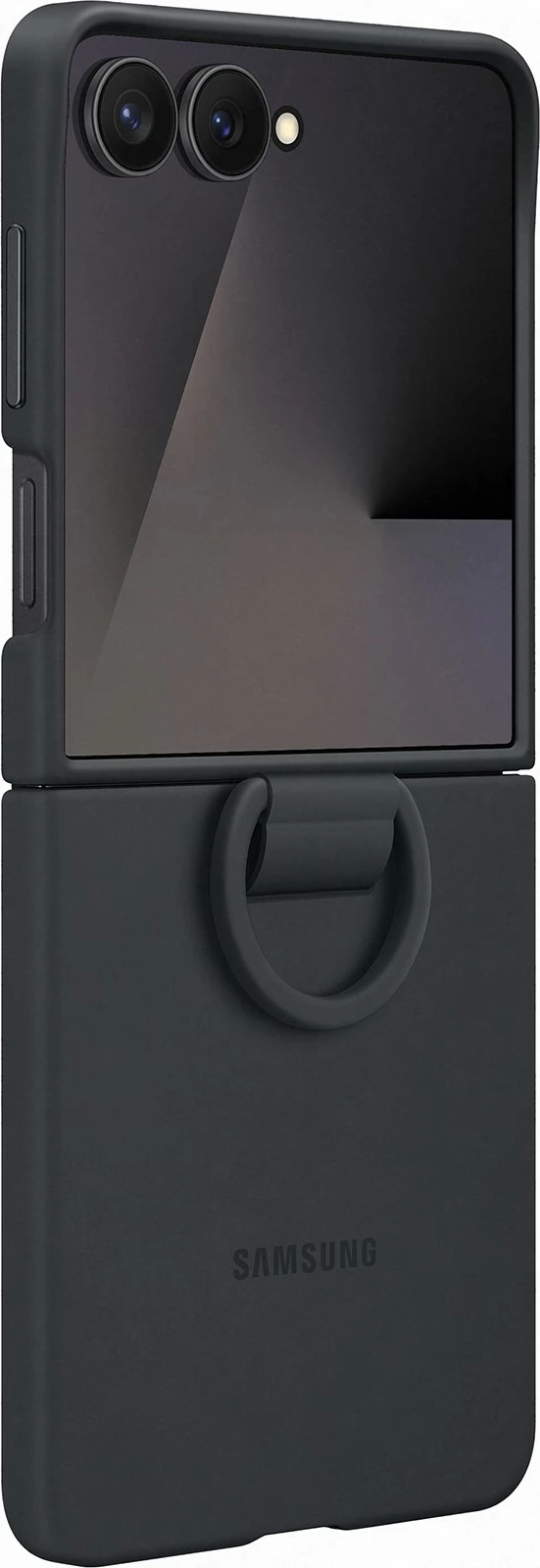 Mbështjellës Samsung Ring Case për Galaxy Flip7, silikon, i zi