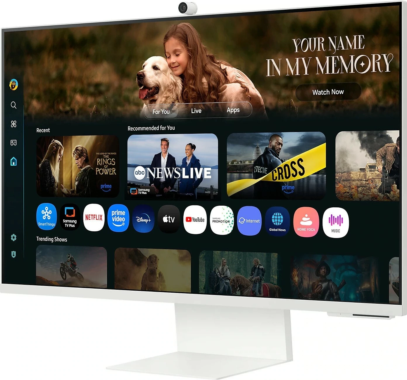 Monitor Samsung Smart M8 LS32FM801UUXDU 32 inç 4K, kamerë, i bardhë