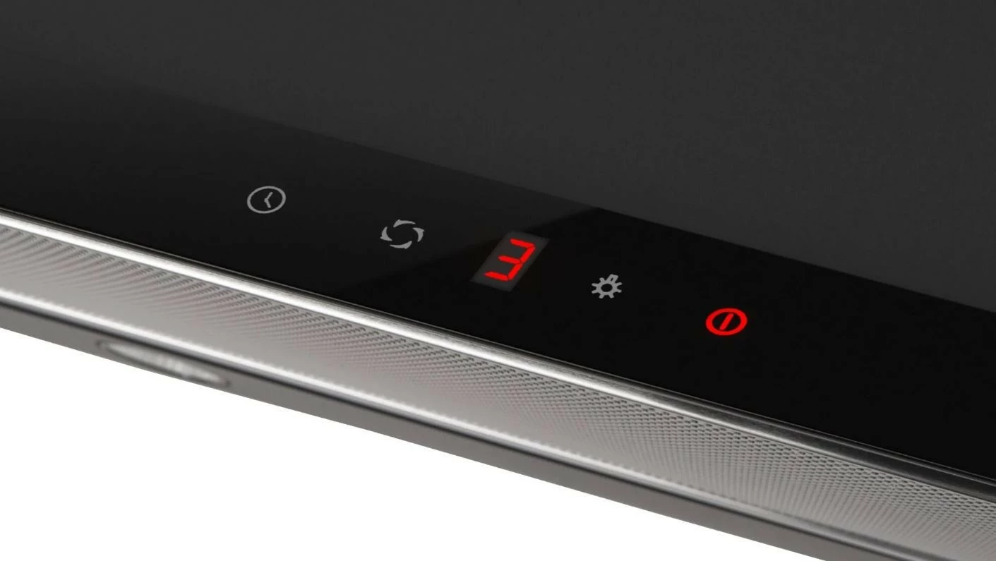 aspirator kuzhine Amica OTP6641BG 60 cm i inkaso, kontroll me prekje, 3 shpejtësi, rrjedhje maksimale 389 m³/h, LED, i zi