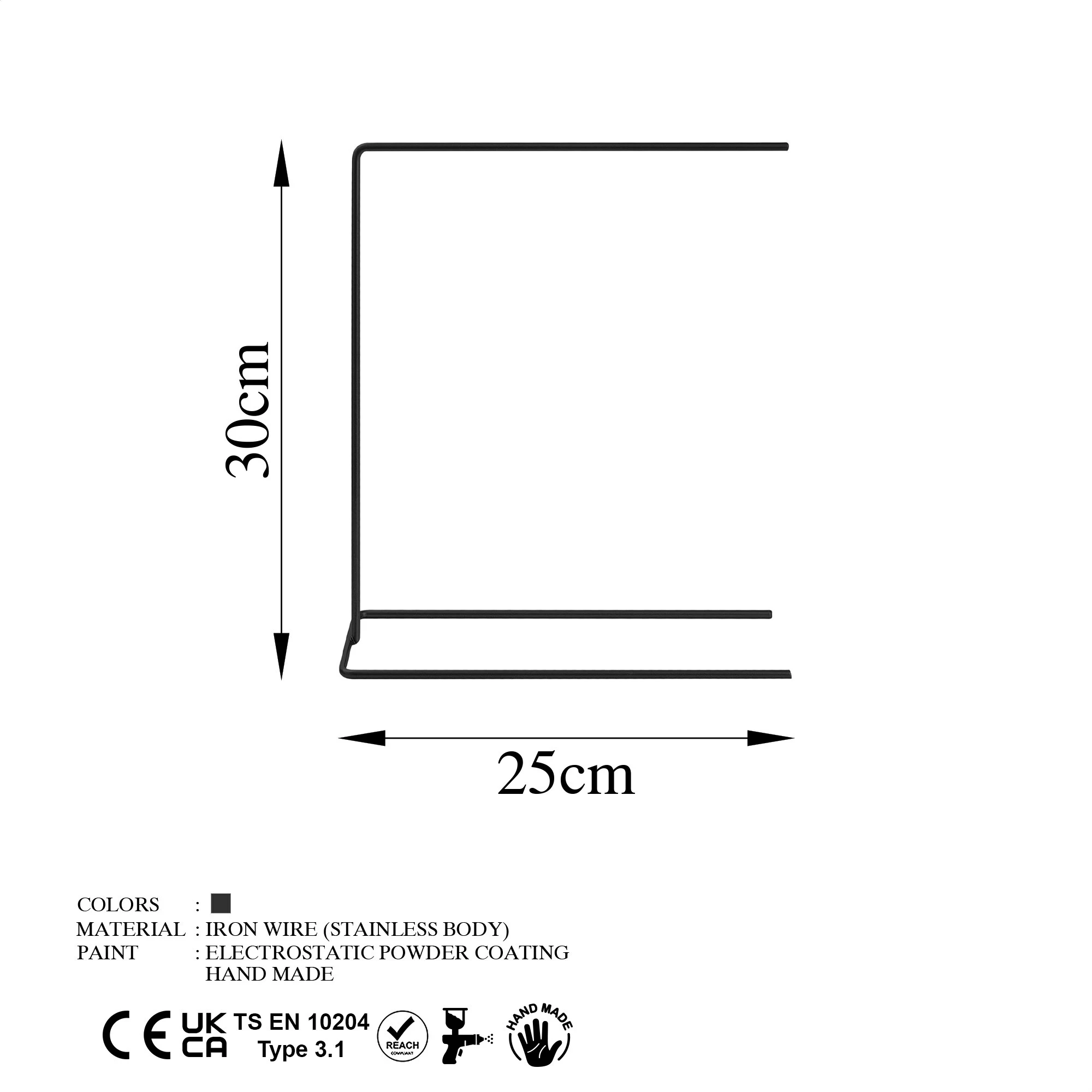 Organizues për stoli, ngjyrë e zezë, Evila Originals, TK-005-B