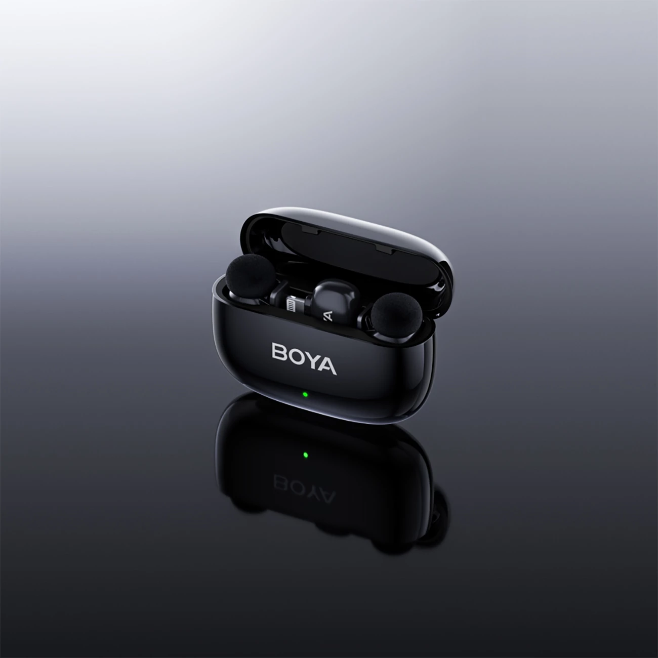 Set mikrofonësh wireless BOYA Mini-14 2.4GHz USB-C, 2 transmiter + receiver + kuti karikimi, i zi