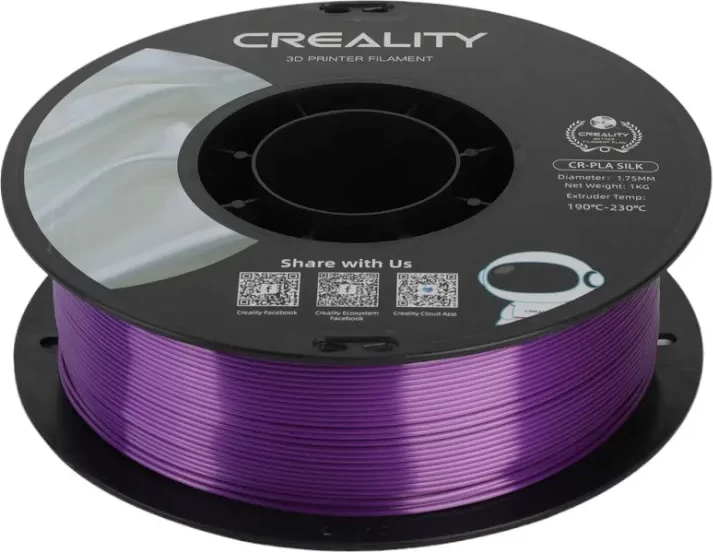 Filament 3D Creality CR-Silk PLA, 1.75 mm, 1 kg, e purpurt