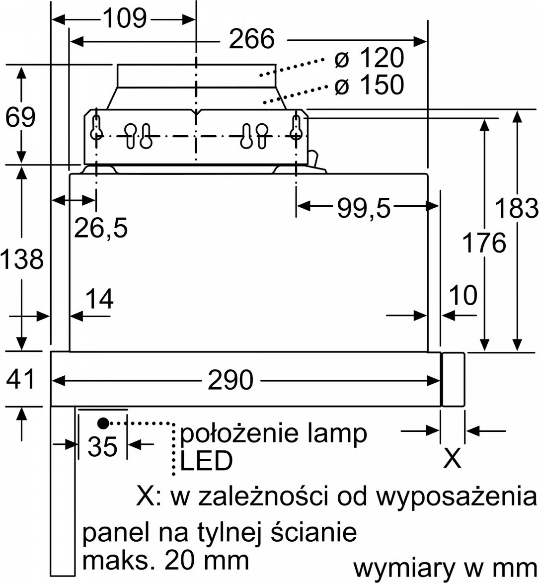 Aspirator kuzhine Bosch DFM064W54, teleskopik, argjend metalik