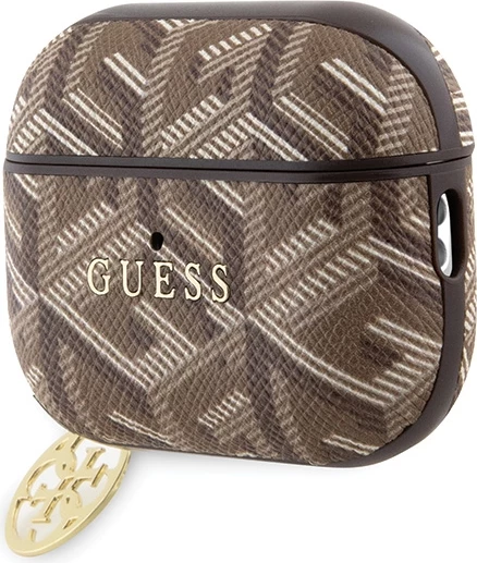 Mbështjellës Guess GCube Charm për AirPods Pro 2, kafe