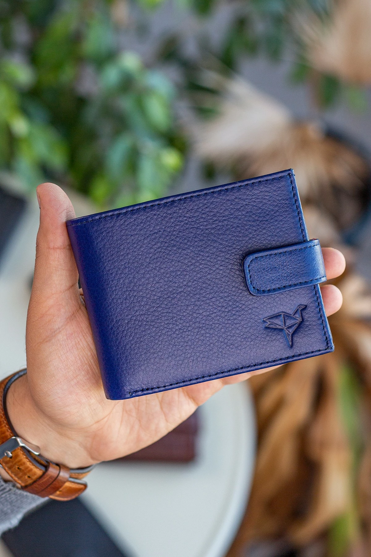 Portofol për burra, ngjyrë e kaltër e errët, Zoozie Bags, Chelsea