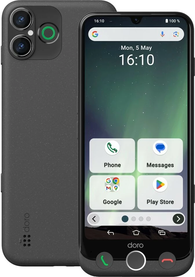 Celular Doro Aurora A30, 6.1", 5000mAh, 4G, graphit