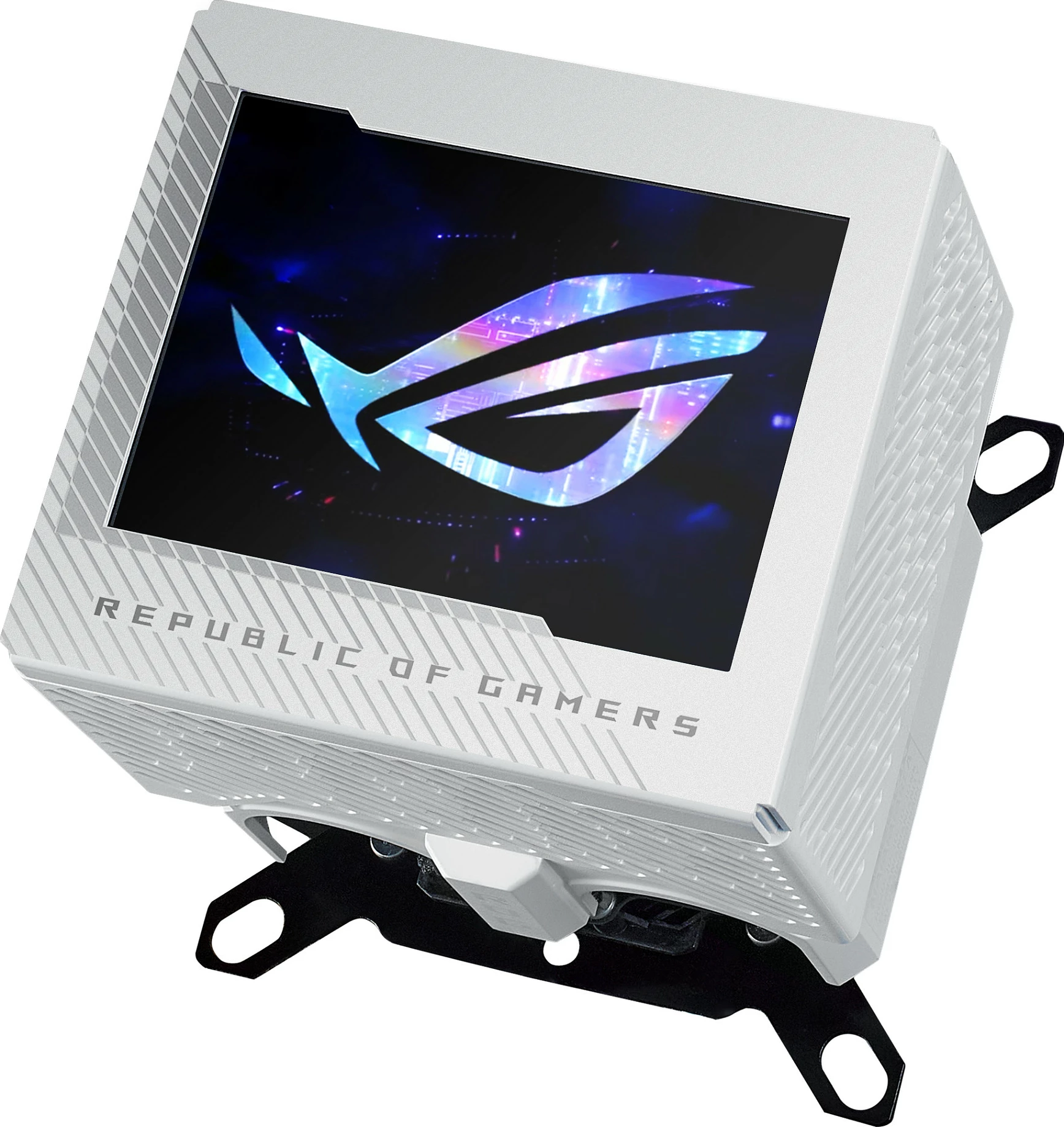 Ftohës uji (waterblock) për CPU ASUS ROG Ryujin III WB, LCD, për Intel/AMD, i bardhë