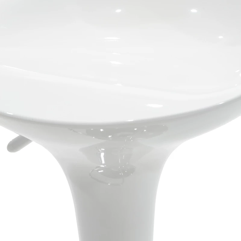 Karrige për bar Felice, e rregullueshme në lartësi, ngjyrë bardhë-krom, 40x43x84cm