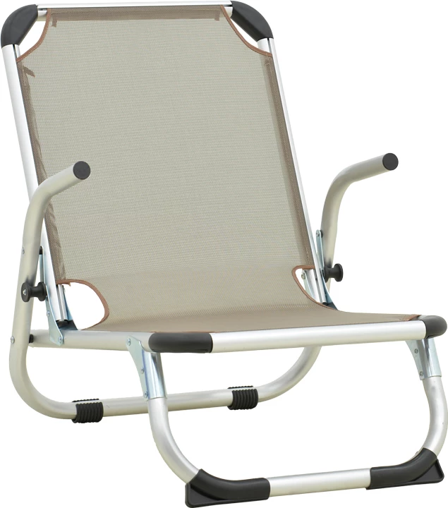 Karrige plazhi Playa, alumin dhe tekstilene, ngjyrë bezhë, 54x72x63cm