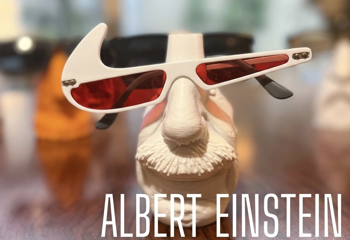 Mbajtëse për syza / Albert Einstein - e bardhë