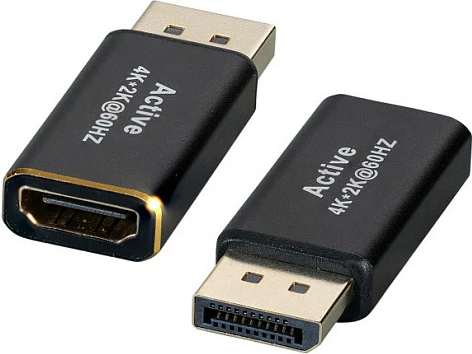 Adapter EFB Elektronik DisplayPort (DP) në HDMI, Active 4K@60Hz, i zi