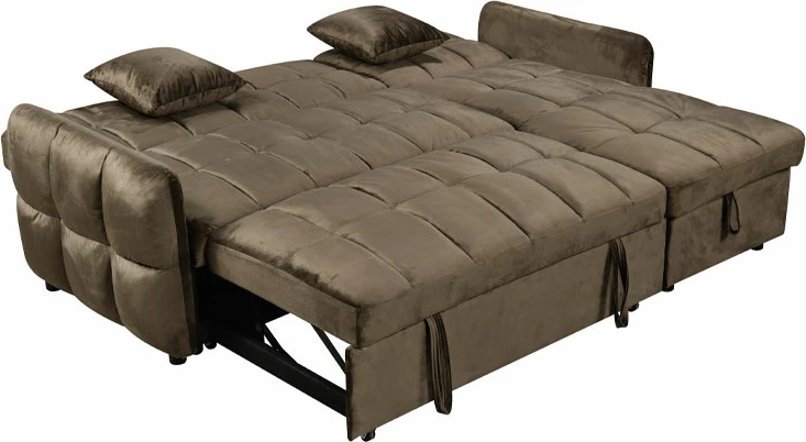 Kënd divani i kthyeshëm, ngjyrë kafe, 213x145x83