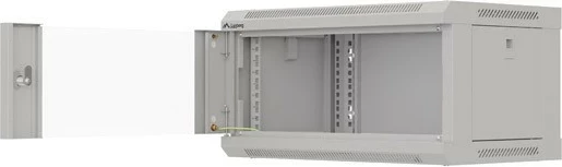 Kabinet rack LANBERG 19" 4U 540x350 mm, derë xhami, gri