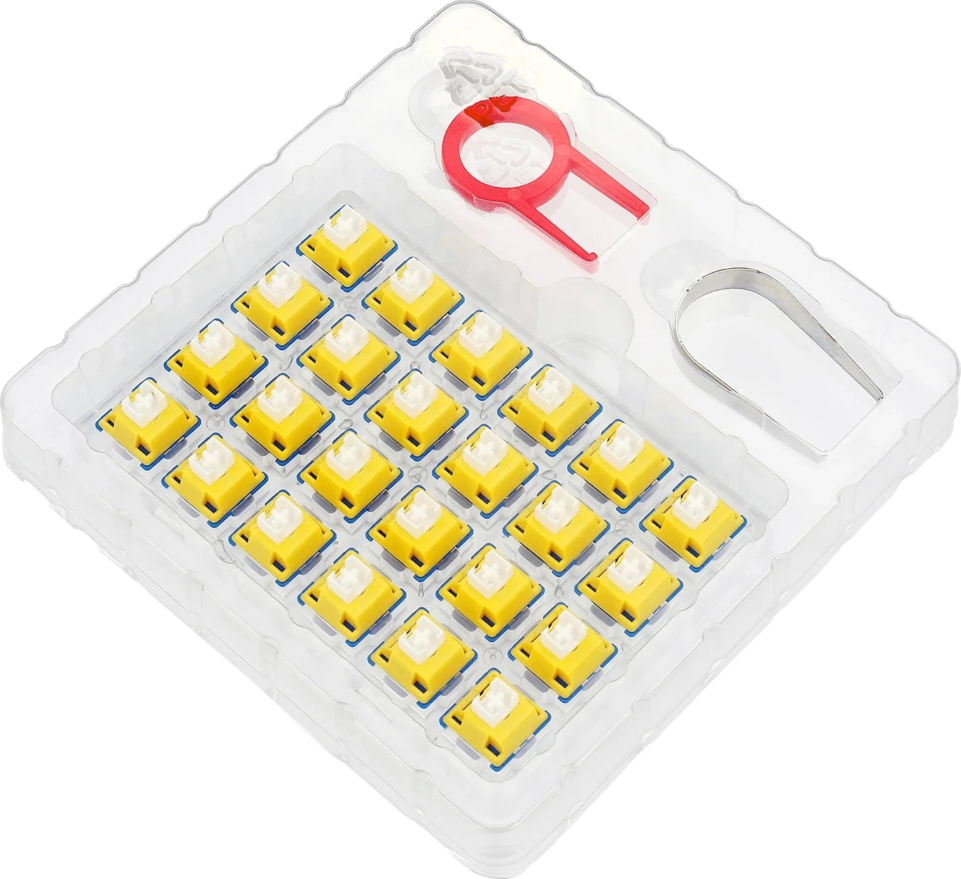 Switch-a mekanikë Redragon Bullet-B A113, tactile (ekuivalent MX Blue), paketë 24 copë, blu/verdhë