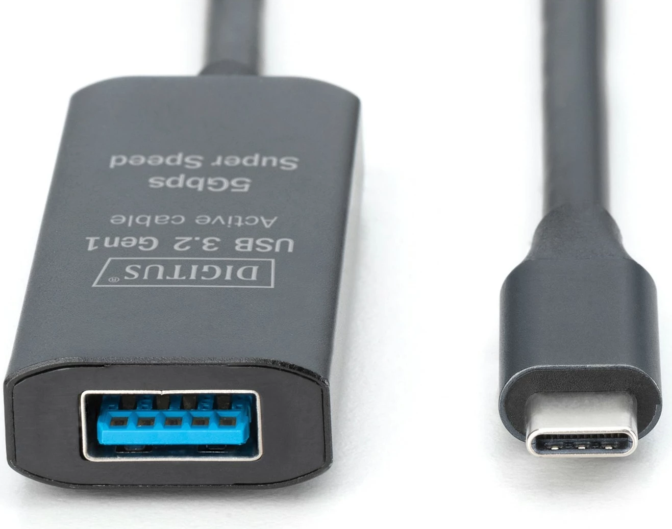 Kabllo zgjatues USB-C në USB-A Digitus 5m, e zezë