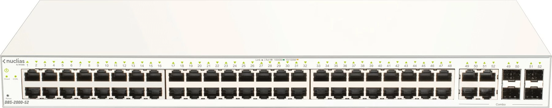 Switch D-Link DBS-2000-52, Managed, 48 porte Gigabit, 4 SFP, rackmount