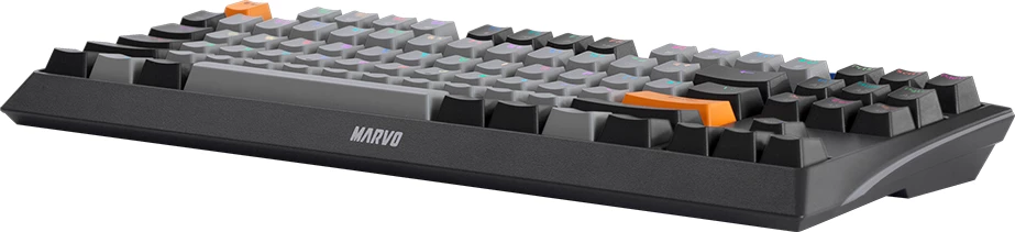 Tastierë mekanike Marvo KG980B TKL 87 taste, Hot-swap, RGB, Type-C, e zezë