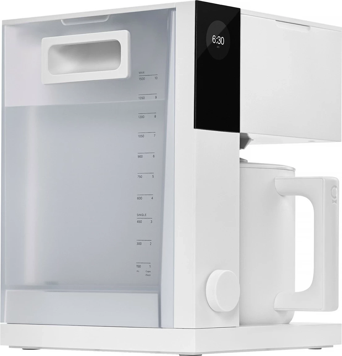 Aparat kafeje drip Fellow Aiden, 10 filxhana, Wi-Fi, ekran ngjyrë, i bardhë mat