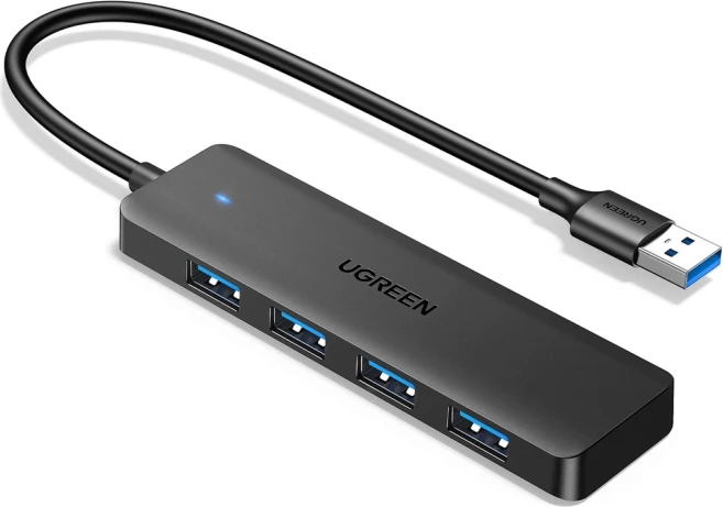 Hub USB UGREEN 35574, 4-port USB 3.0, kabllo 1 m, zi