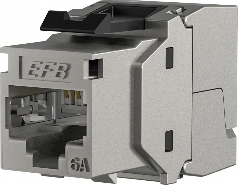Konektor Keystone RJ45 EFB Elektronik Cat6A STP 500MHz, set 24 copë, gri