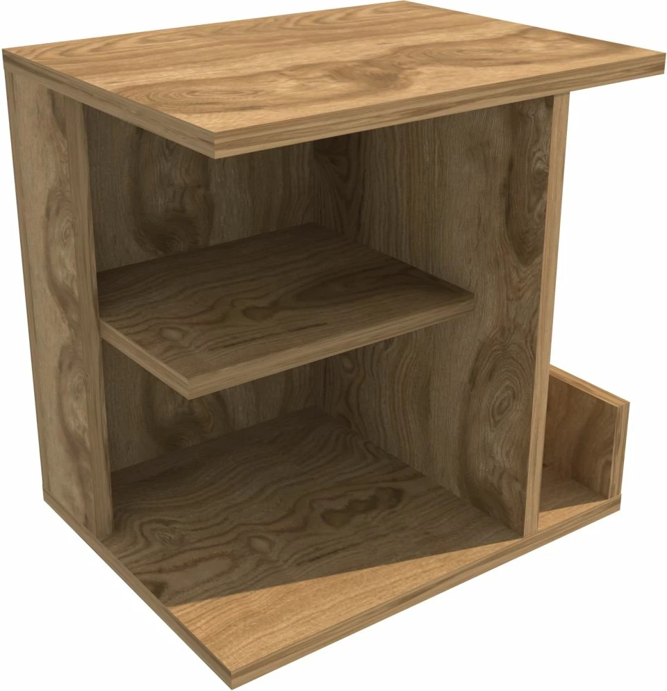 Komodinë Skye Decor, ngjyrë lisi Oud Oak, Karamira