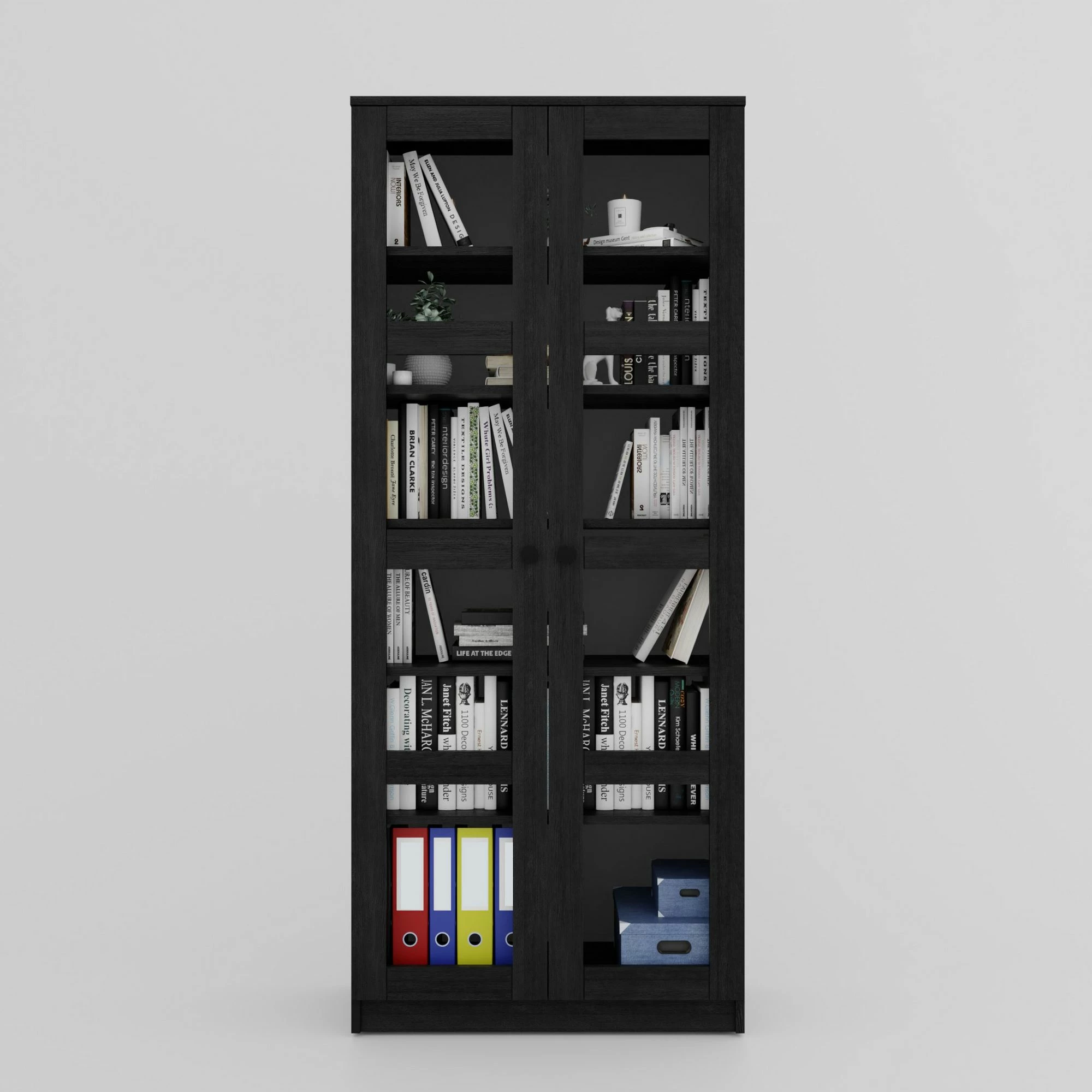 Dollap shumëpërdorimësh, ngjyrë e zezë, Skye Decor Lucas Glass 1600-92