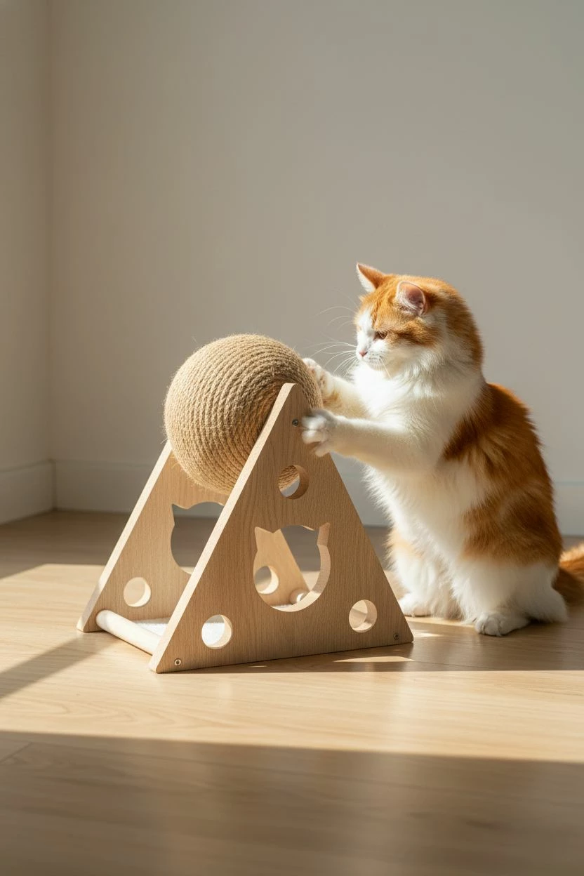 Lodër prej pëlhure për mace, Paws & Whiskers, Milo, bezhë