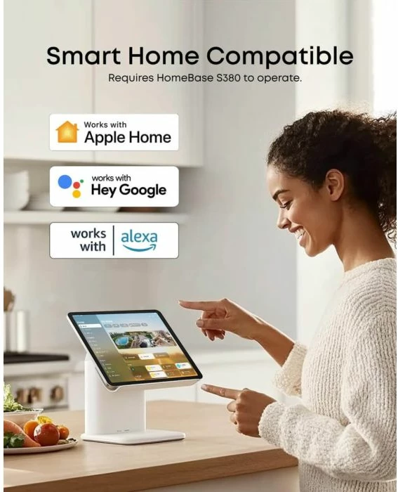 Sistem kamerash sigurie Anker Eufy Security SoloCam E42 4K, HomeBase 3, 2 panele solare, set 2 kamera, e bardhë