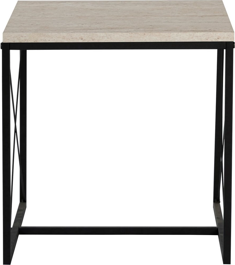 Set tavolinash kafeje Hanah Home, Defne, e zezë, travertin