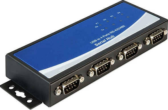 Adapter USB në Serial DeLOCK 87587, 4x DB-9 (RS-232), i zi
